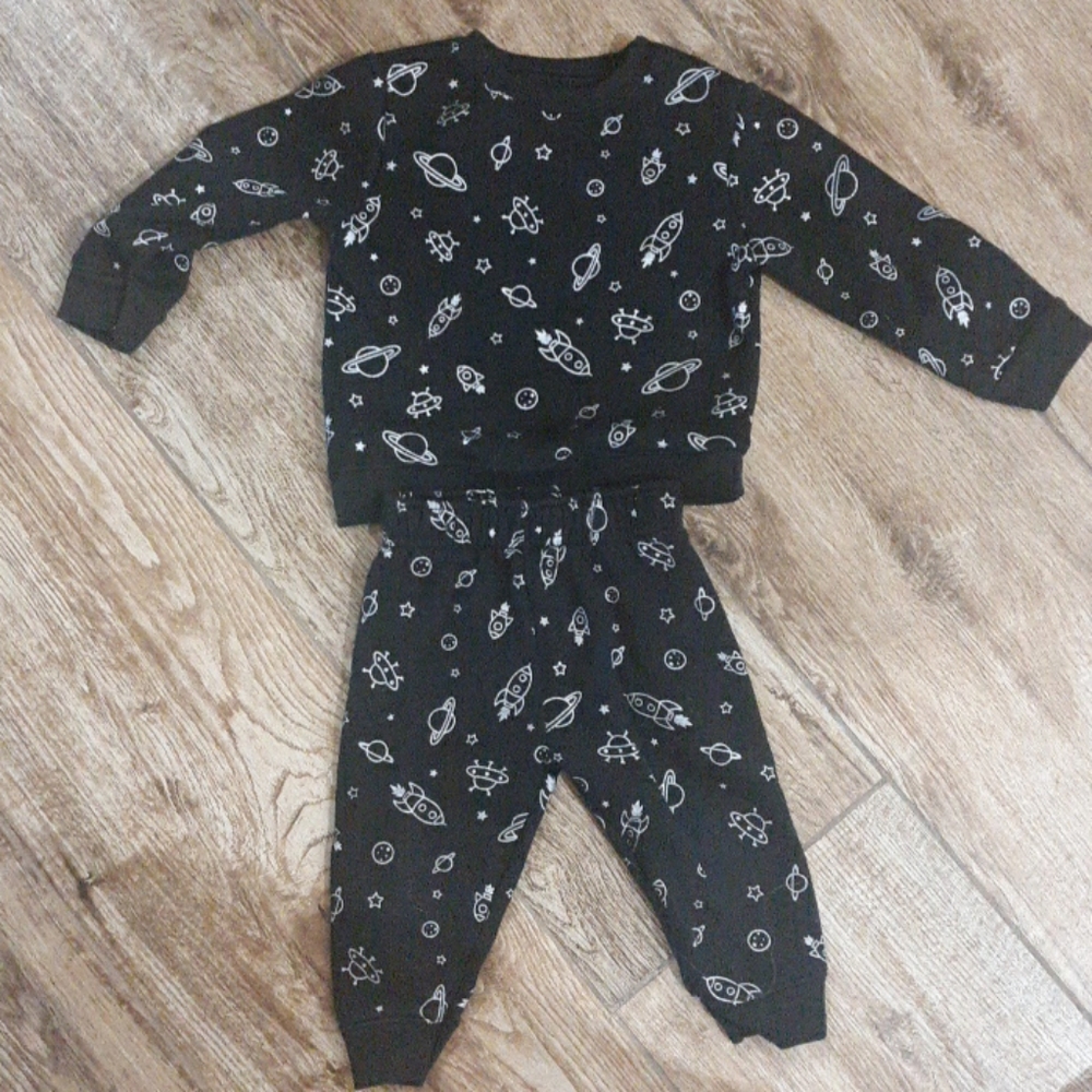 Space Rockets Sweatpants Sweatshirt Outfit Set